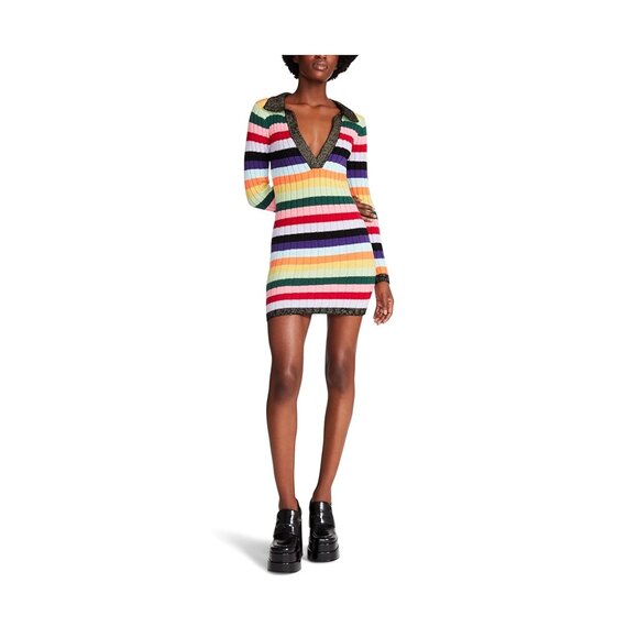 Steve Madden Colorful Striped Midi Dress - Picture 1 of 5